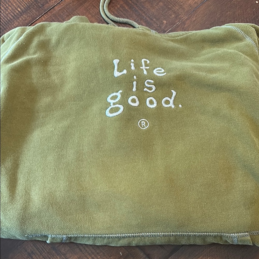 Life Is Good Mustard Hoodie